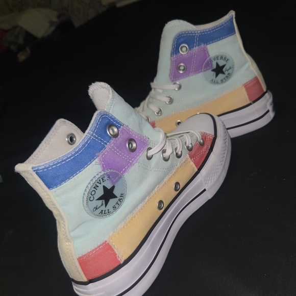 Converse Colorful Patchwork High-Tops - Picture 8 of 8